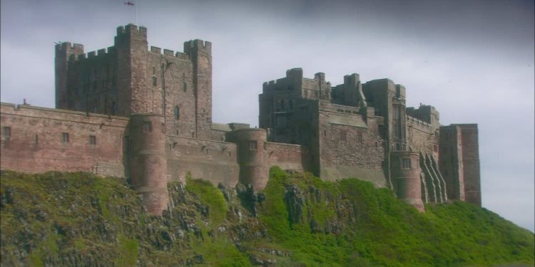 Bamburgh castle Stock Videos