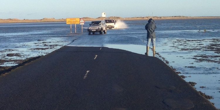 Holy Island causeway: More