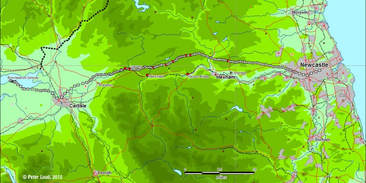 Northumberland Castles Map